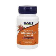 Витамин D3 (Vitamin D-3) 5000IU ТМ Нау Фудс / Now Foods 120 желатиновых капсул - Фото