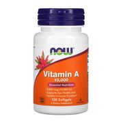 Вітамін А (Vitamin A) 10 000 IU ТМ Нау Фудс / Now Foods 100 желатинових капсул - Фото