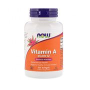 Витамин А (Vitamin A) 25,000 МЕ ТМ Нау Фудс / Now Foods 250 желатиновых капсул - Фото