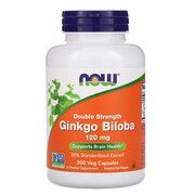 Гінкго Білоба Ginkgo Biloba Double Strength Now Foods 120 мг капсули №200 - Фото