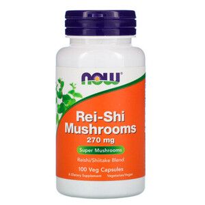 Грибы Рейши Rei-Shi Mushrooms Now Foods 270 мг капсулы № 100