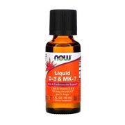 Жидкий Витамин D3 и MK-7 Liquid D-3 & MK-7 Now Foods 30 мл  - Фото