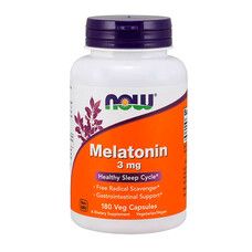 Мелатонін 3 мг Now Foods 180 гелевих капсул - Фото