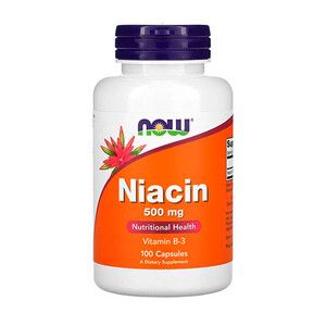 Ніацин (B3) 500 мг Now Foods 100 капсул