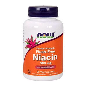 Ніацин (B3) No-Flush Niacin Now Foods 500 мг 90 вегетаріанських капсул