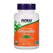 Органическая Хлорелла Chlorella Now Foods 500 мг 200 таблеток - Фото