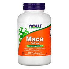 Перуанська Мака Maca Now Foods 500 мг 250 гелевих капсул - Фото