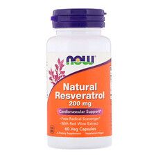Ресвератрол Natural Resveratrol Now Foods 200 мг 60 капсул - Фото