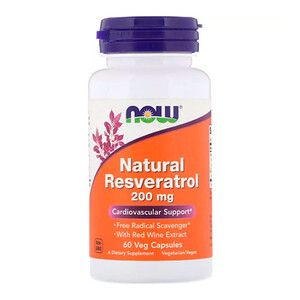 Ресвератрол Natural Resveratrol Now Foods 200 мг 60 капсул