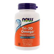 Рыбий жир + D3 Tri-3D Omega Now Foods 90 желатиновых капсул - Фото