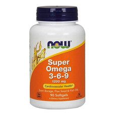 Супер Омега 3-6-9 Now Foods 1200 мг 90 гелевих капсул - Фото