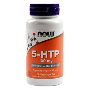 5-HTP (Гідрокситриптофан) 100 мг Now Foods 60 вегетаріанських капсул