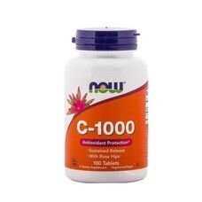 Витамин С C-1000 RH SR с шиповником Now Foods 100 таблеток - Фото