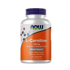 L-Карнитин 250 мг (L-Carnitine) ТМ Нау Фудс/Now Foods вегетарианские капсулы №60 - Фото