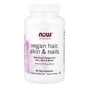 Вітаміни для волосся, шкіри та нігтів Vegan Hair, Skin & Nails ТМ Нау Фудс/ Now Foods вегетаріанські капсули №90 - Фото
