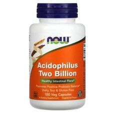 Ацидофилин 2млрд пробиотик Now Foods, 100 капсул - Фото