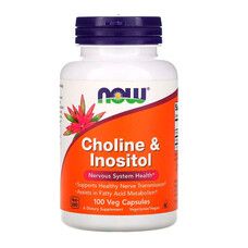 Холін та Інозитол 500 мг Now Foods 100 капсул - Фото