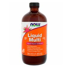 Мультивітаміни Now Foods Liquid Multi апельсин 473 мл - Фото
