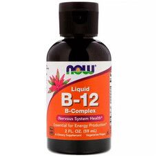 Витамин B-12 жидкий комплекс Now Foods (Liquid B-12 B-Complex) 59 мл - Фото