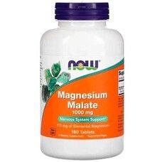 Магнію малат ТМ Нау Фудс/Now Foods 1000 мг, 180 таблеток - Фото