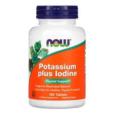 Калий плюс йод Potassium Plus Iodine Now Foods 180 таблеток - Фото