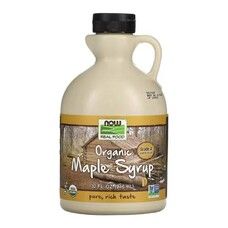 Кленовий сироп (бурштиновий) Maple Syrup ТМ Нау Фудс / Now Foods Real Food органік сорт А 946 мл - Фото