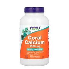 Коралловый кальций Coral Calcium 1000 мг ТМ Нау Фудс / Now Foods 250 вегетарианских капсул - Фото