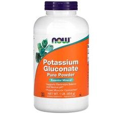 Калия глюконат (Potassium Gluconate) ТМ Нау Фудс / Now Foods чистый порошок 454 г - Фото
