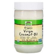 Масло кокосовое органическое первого отжима (Real Food Organic Virgin Coconut Oil) ТМ Нау Фудс / Now Foods 355 мл - Фото