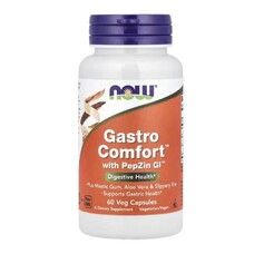 Поддержка здоровья желудка Gastro Comfort ТМ Нау Фудс / Now Foods с PepZin GI 60 вегетарианских капсул - Фото
