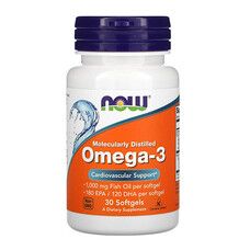 OMEGA-3 Now Foods 1000 мг в мягких капсулах №30 - Фото