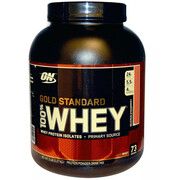 Optimum Nutrition Сывороточный протеин 100% WHEY Gold Standard смачна полуниця 2,27 кг  - Фото