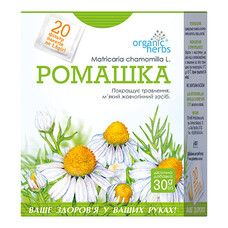 Фіточай Organic Herbs Ромашка фільтр-пакети 1,5 г № 20 - Фото