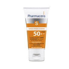 Гідроліпідний заспокійливий сонцезахисний крем для обличчя SPF50 ТМ Фармацеріс / Pharmaceris 50 мл - Фото