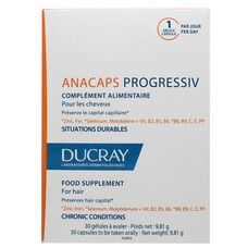 Диетическая добавка Ducray Anacaps Progressiv 30 капсул - Фото