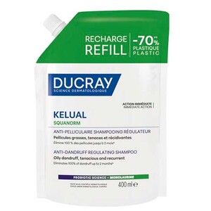 Шампунь регулюючий Ducray Kelual Squanorm refill проти жирної лупи 400 мл (змінний блок)