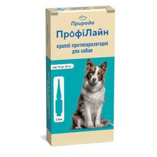 Капли от блох и клещей ПрофиЛайн для собак 10кг-20кг 4 пипетки*2,0мл - Фото