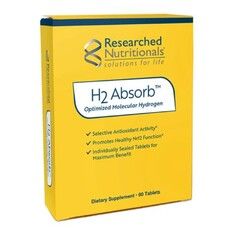 H2 Absorb (Н2 абсор) Молекулярный водород Researched Nutritionals таблетки 60 штук - Фото