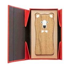 Набор Щетка для волос детская Scalp Brush Lozooro Kids Styling Brush Мишка деревянная длинная - Фото