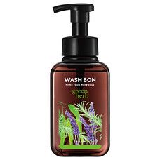 Пена-мыло для рук с ароматом зеленых трав Wash Bon с помпой 500 мл - Фото