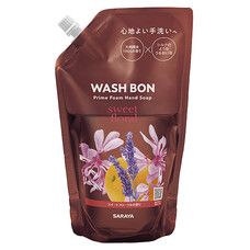 Мыло-пена для рук с ароматом цветов WASH BON Prime 500 мл наполнитель - Фото