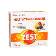 Мультивітамінний коктейль ZEST® 14 саше - Фото