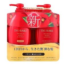 Набор шампунь и кондиционер Увлажнение и восстановление Shiseido Tsubaki Premium Moist & Repair 2х450 мл - Фото