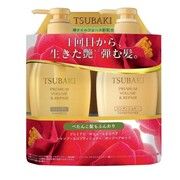 Набор шампунь и кондиционер Premium Объем и восстановление волос TSUBAKI SHISEIDO 2 x 450 мл Набор шампунь и кондиционер Premium Объем и восстановление волос TSUBAKI SHISEIDO 2 x 450 мл - Фото