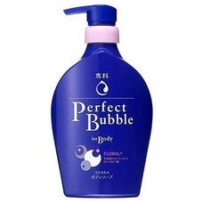 Дезодорирующий гель для душа Shiseido Senka Perfect Bubble Floral + с эффектом увлажнения с гиалуроновой кислотой 500 мл - Фото