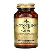 Пантотенова кислота (B5) Pantothenic Acid Solgar 550 мг 100 вегетаріанських капсул - Фото