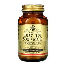 Біотин Solgar (Biotin) 5000 мкг 50 капсул - Фото
