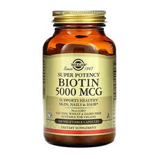 Биотин Solgar (Biotin) 5000 мкг 100 капсул  - Фото