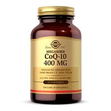 Коензим Q10 Мегасорб Solgar (Megasorb CoQ-10) 400 мг 60 гелевих капсул - Фото
