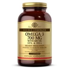 Омега-3 ЭПК и ДГК Solgar (Omega-3 EPA & DHA Double Strength) 700 мг 120 капсул - Фото